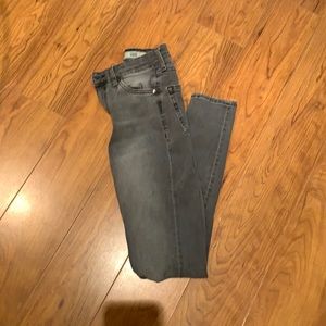 Top shop gray ripped high waisted skinny jeans